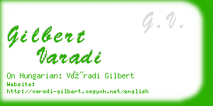 gilbert varadi business card